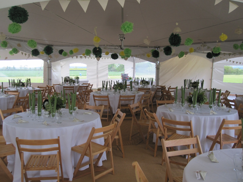 Milton Marquees - Inside a Chinese Hat Marquee